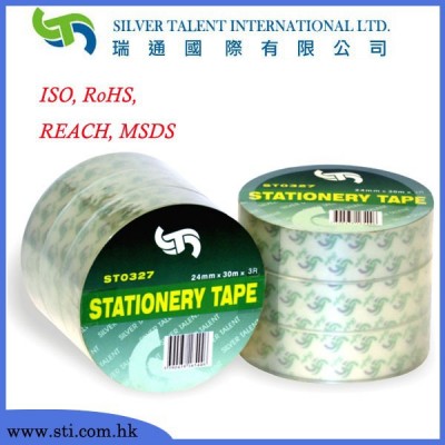 opp stationery tape 3" paper core 24mm width high adhension force