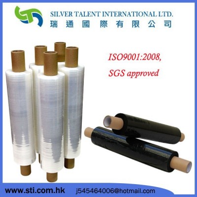 soft transparent PE casting stretch wrap film extended paper core